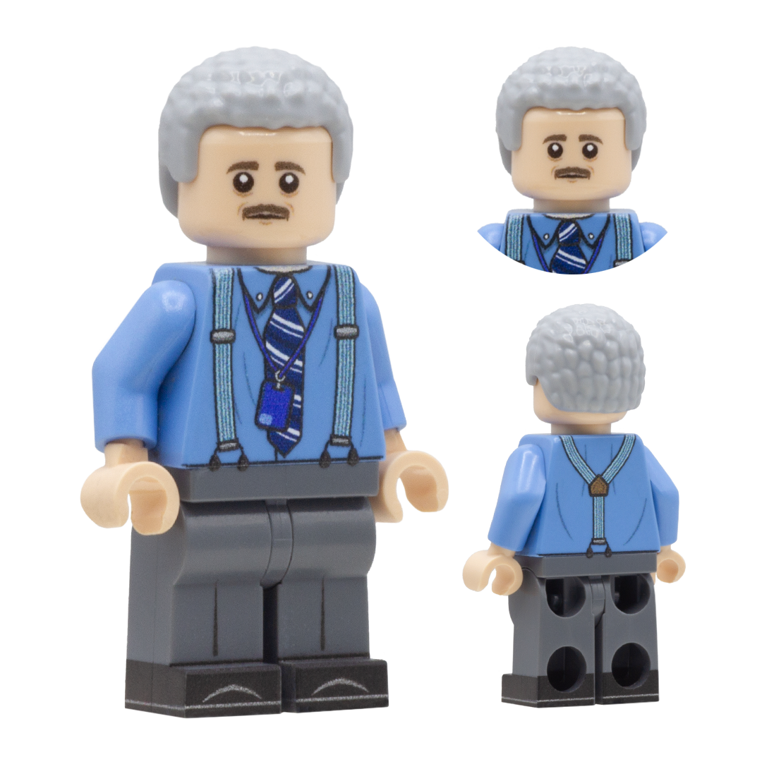 LEGO Minifigure of Irving Baliff from Apple TV's 'Severance' played by John Turturro - Custom Design LEGO Minifigure