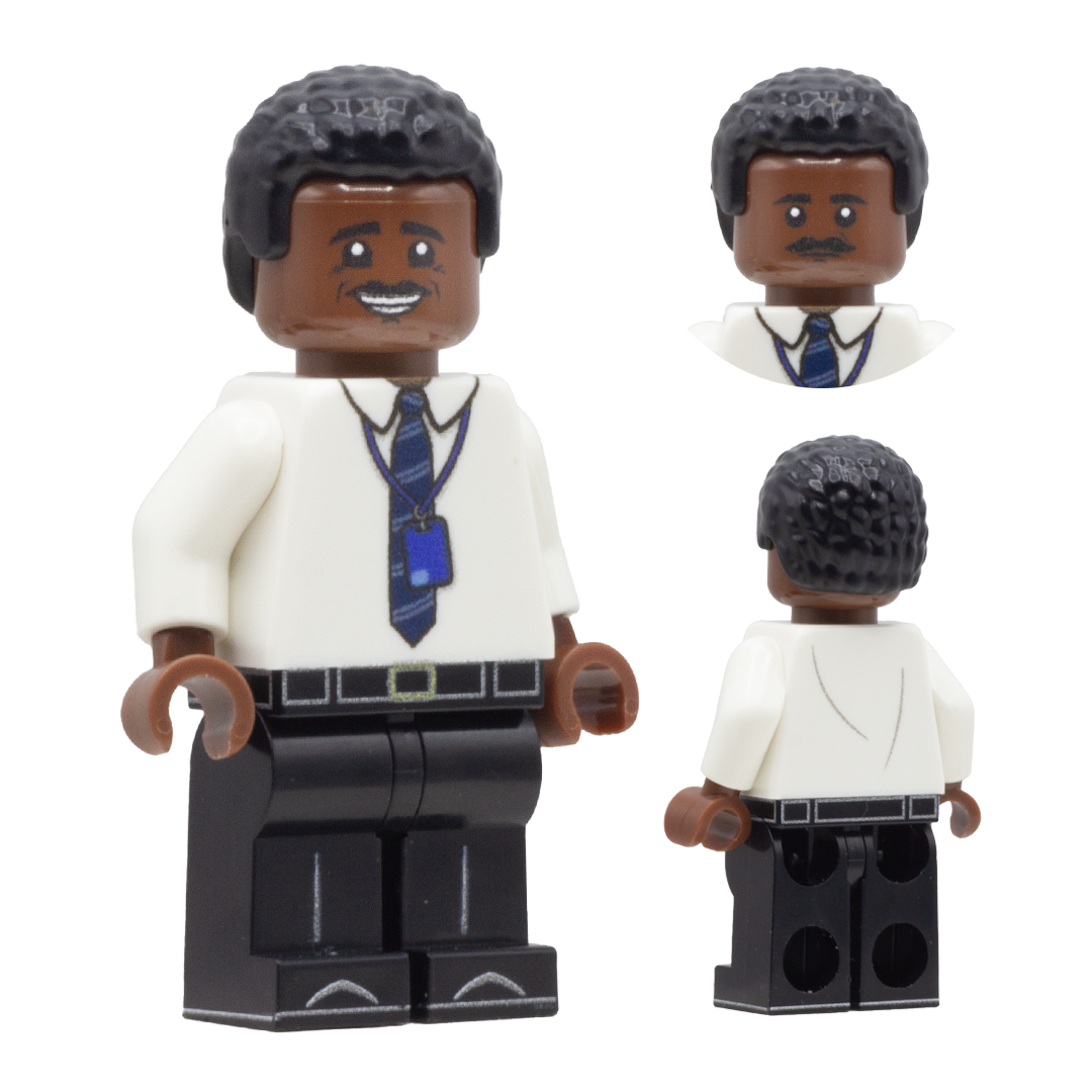 LEGO Minifigure of Seth Milchick from Apple TV's 'Severance' played by Tramell Tillman - Custom Design LEGO Minifigure