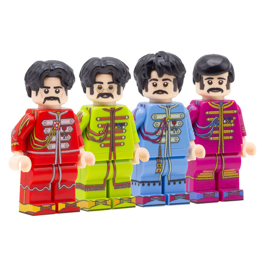 The Beatles (Sgt. Pepper and The Lonely Hearts) - Custom Design LEGO Minifigure Set