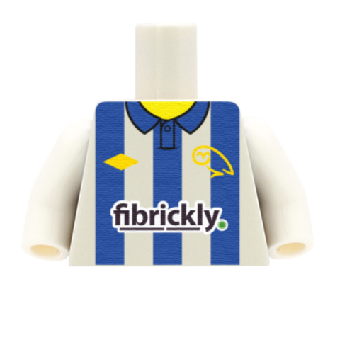 Personalised Sheffield Wednesday Shirt - Custom Design Minifigure Torso