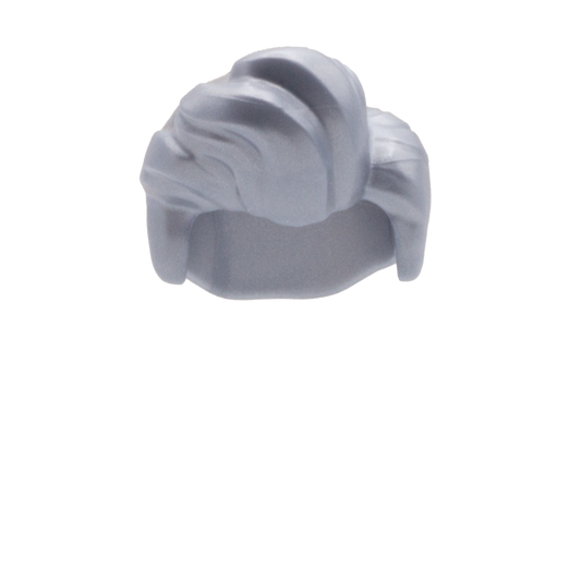 Metallic Light Grey Quiff / Elvis - LEGO Minifigure Hair