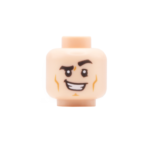 Smirk/Raised Smile Chiselled Cheekbones with Dimple - LEGO Minifigure Head