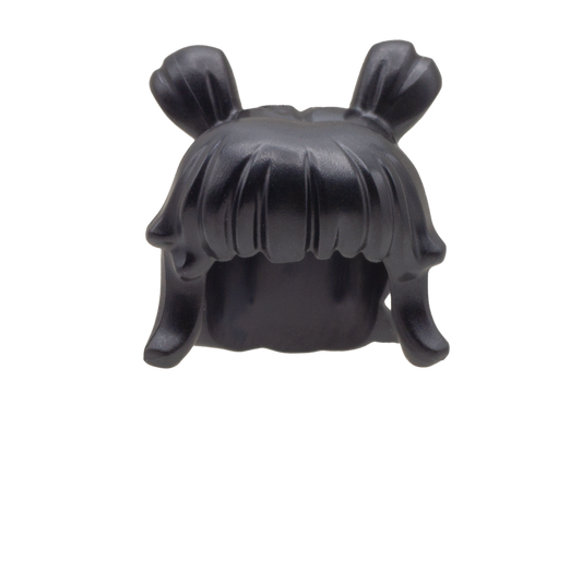 Black Space Buns with Fringe - LEGO Minifigure Hair