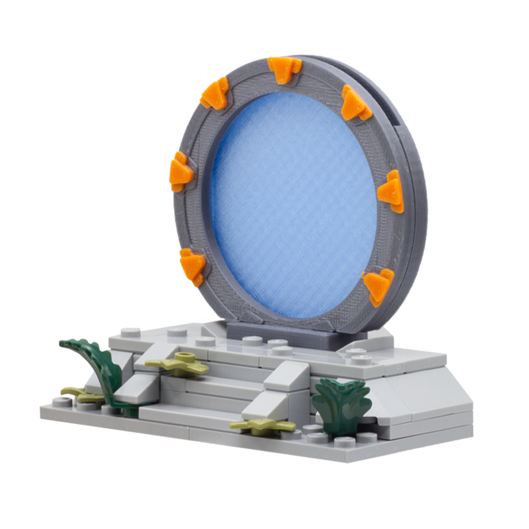 Stargate Display - Custom LEGO Minifigure Display; 3D-printed.