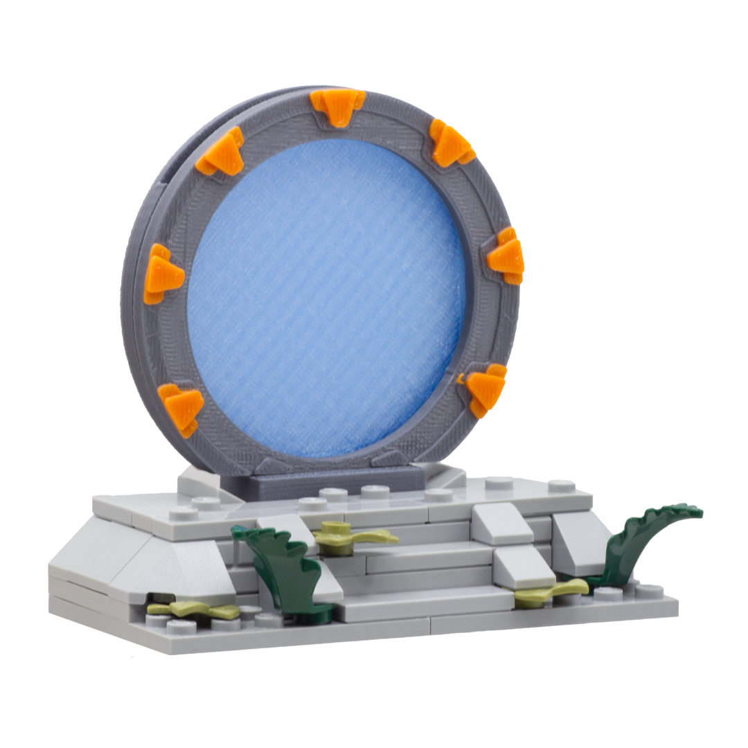 Stargate Display - Custom LEGO Minifigure Display; 3D-printed.