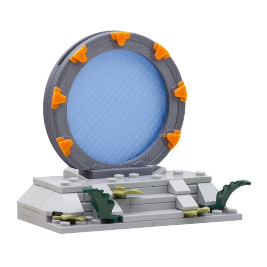 Stargate Display - Custom LEGO Minifigure Display; 3D-printed.