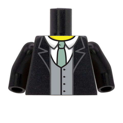 Suit Jacket , Waistcoat and Tie (Change Colours) - Custom Design Minifigure Torso