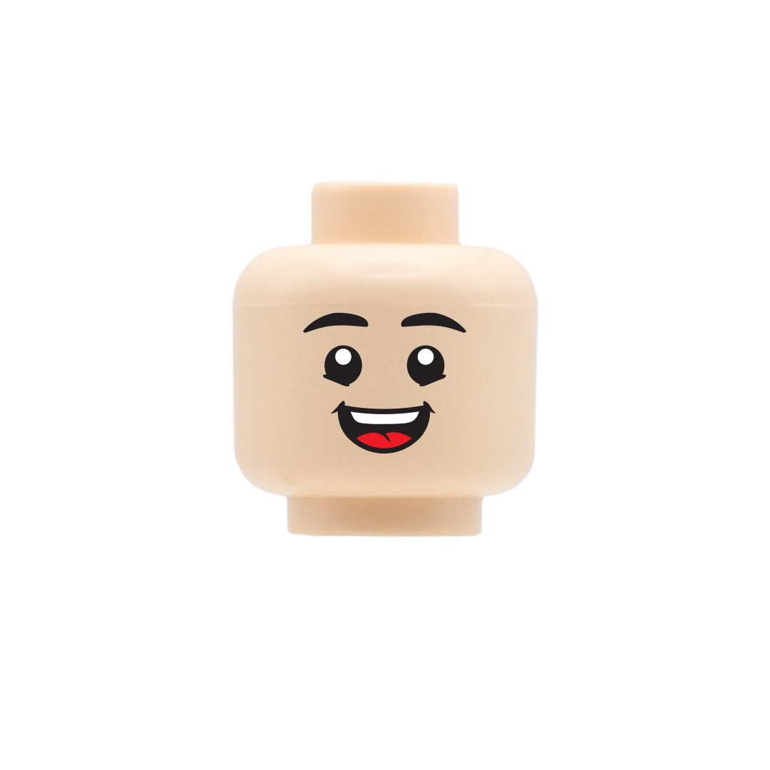 Mini Figureheads Super Happy - Custom Printed Minifigure Head – Minifigs.me