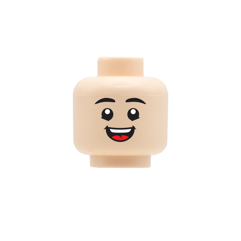 Super Happy Custom Printed Minifigure Head Minifigs.me