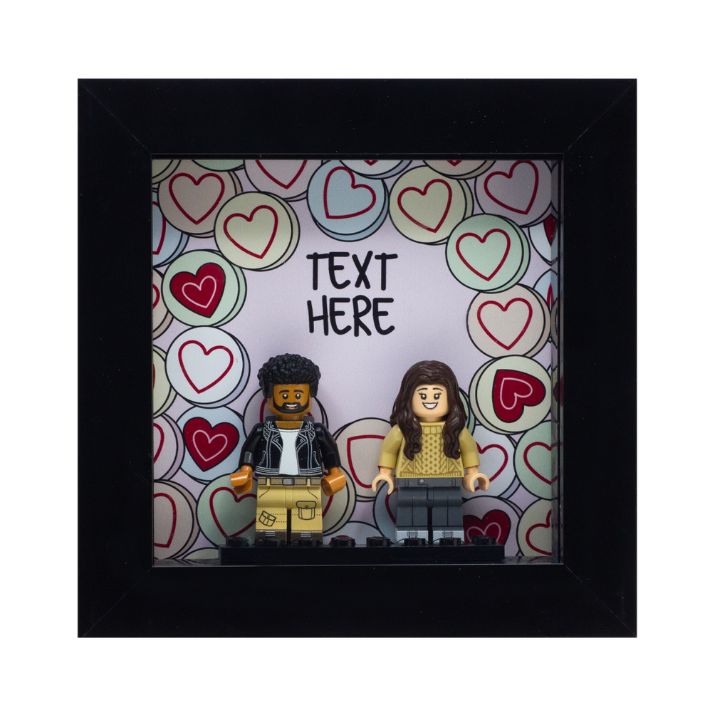 Sweethearts Text Here Couples Frame - Custom Minifigure Display ...