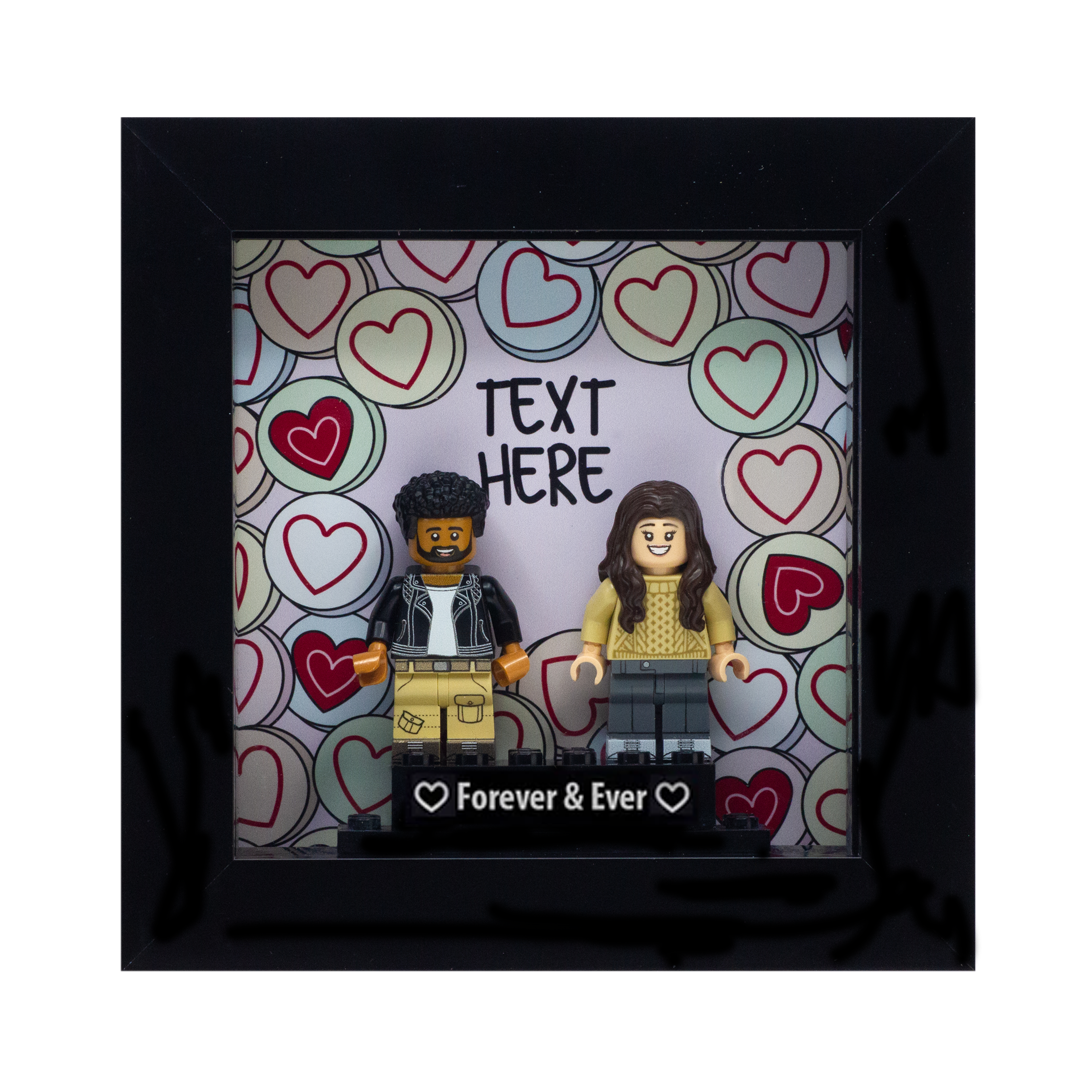 Sweethearts Text Here Couples Frame - Custom Minifigure Display ...