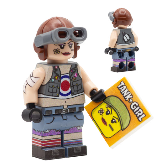 Tank Girl (Punky Girl Tank Driver) - Custom Design LEGO Minifigure