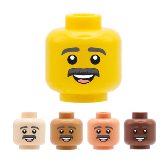 Moustache Tasche for Custom LEGO Minifigure Head