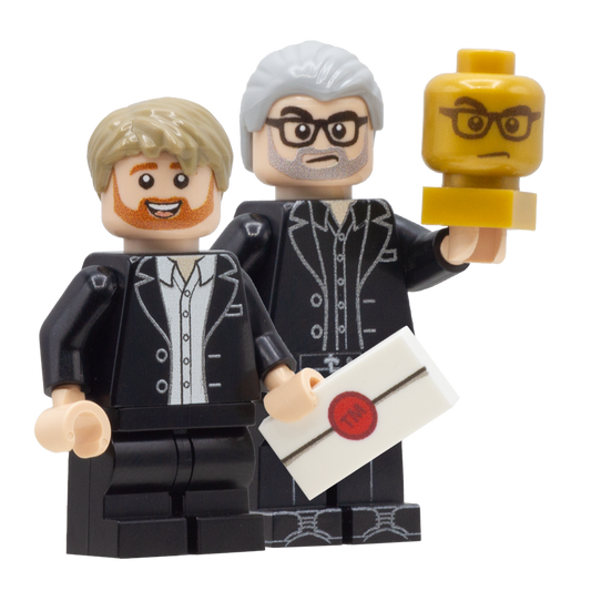 Greg Davies and Alex Horne from Taskmaster Custom Minifigs - Custom Design LEGO Minifigures