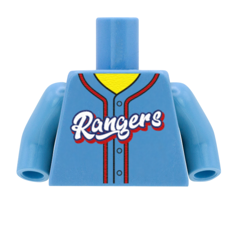 Texas Rangers (American League) - Custom Design Minifigure Torso