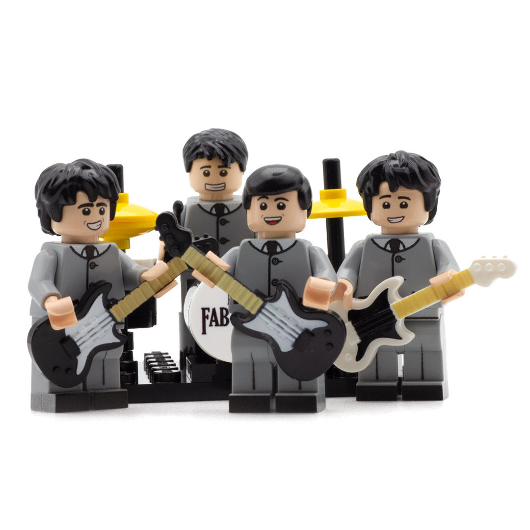 The Beatles in Light Grey Suits - Custom Design LEGO Minifigure Set