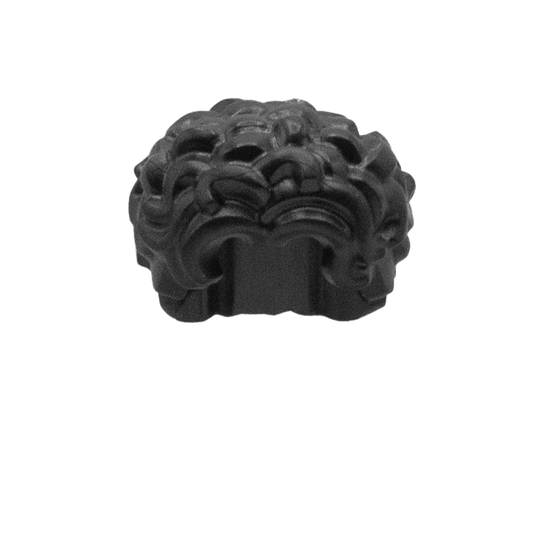 Black Thick Curly Curtains Hair - LEGO Minifigure Hair