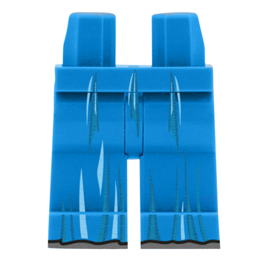 Turquoise Bunched Skirt - Printed Minifigure Legs