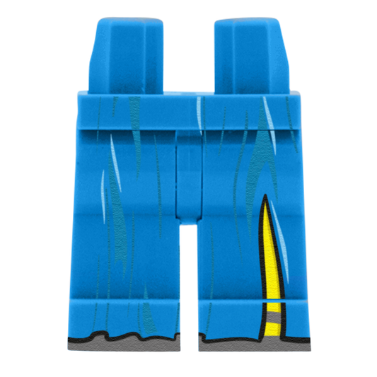 Turquoise Skirt With Slit (Various Skin Tones) - Printed Minifigure Legs