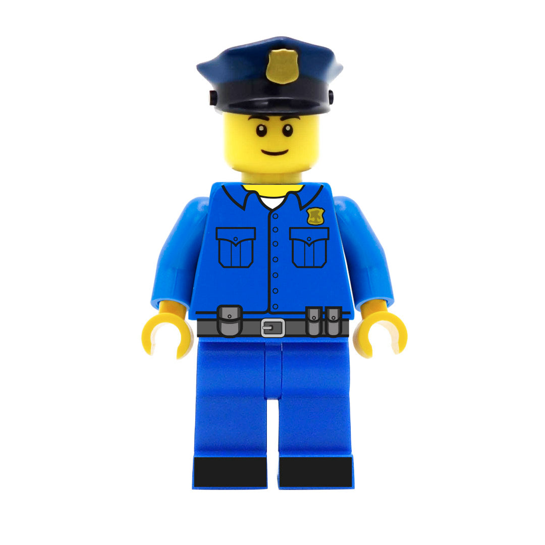 Personalised American Police Officer (Cap Included) - Custom