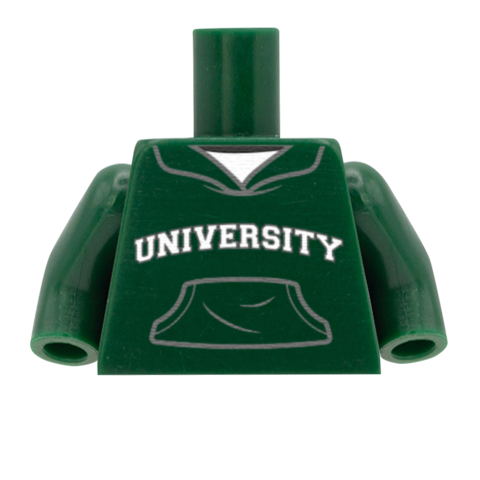 University Hoodie - Custom Design Minifigure Torso