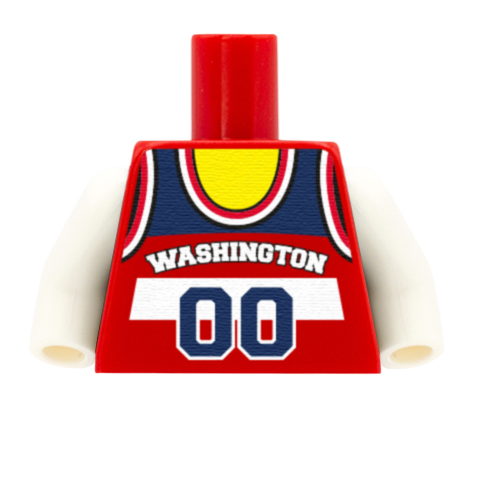 Washington Wizards (East Conference) - Custom Design Minifigure Torso