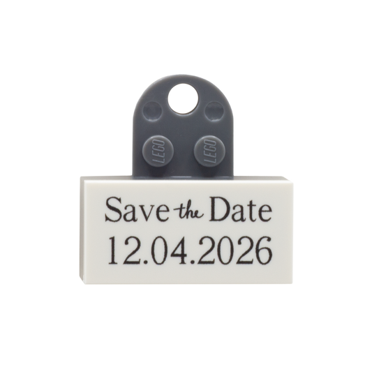 Wedding Invite Magnet - LEGO Magnet with Custom Tile