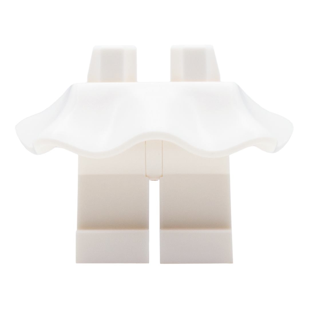 White Flowing Plastic Skirt - LEGO Minifigure Skirt