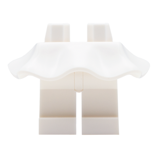 White Flowing Plastic Skirt - LEGO Minifigure Skirt