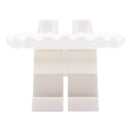 White Frilly Skirt - Minifigure Skirt