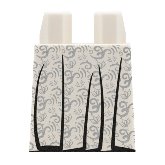 White Vintage Dress Skirt - Custom Design Lego Brick Skirt