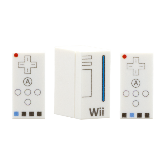 Wii Games Console and 2 Controllers - Custom Design Tiles