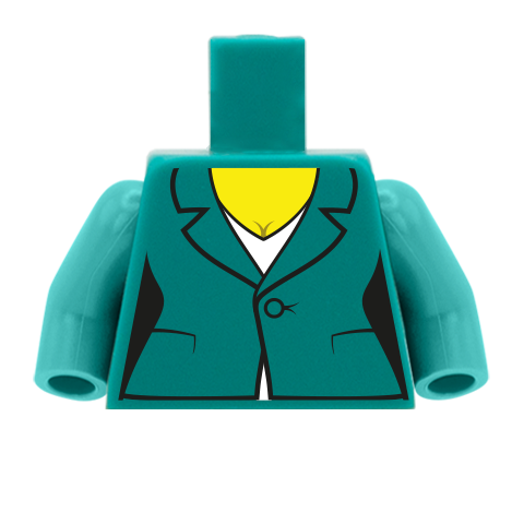 Women's Suit Jacket with V-Neck Top - Custom Design Minifigure Torso