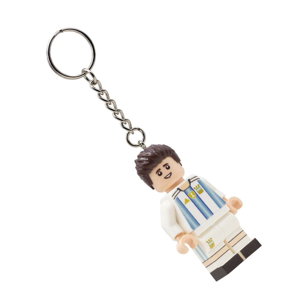 Collectible Keychain Minifigure of Julian Alvarez; Argentina World Cup 2026 - Custom Design LEGO Minifigure