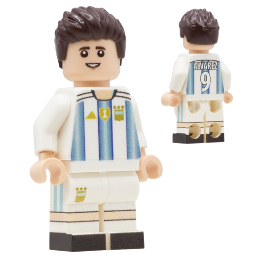 Collectible Minifigure of Julian Alvarez; Argentina World Cup 2026 - Custom Design LEGO Minifigure