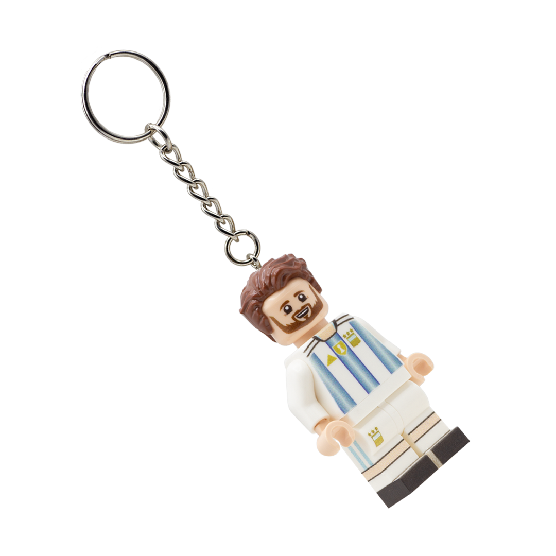Collectible Keychain Minifigure of Lionel Messi; Argentina World Cup 2026 - Custom Design LEGO Minifigure
