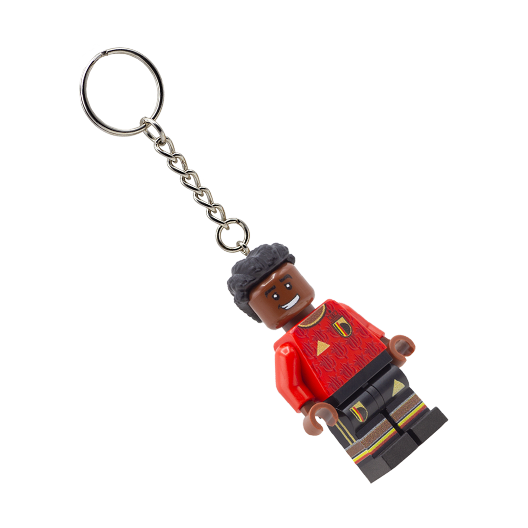 Collectible Keychain Minifigure of Jeremy Doku; Belgium World Cup 2026 - Custom Design LEGO Minifigure