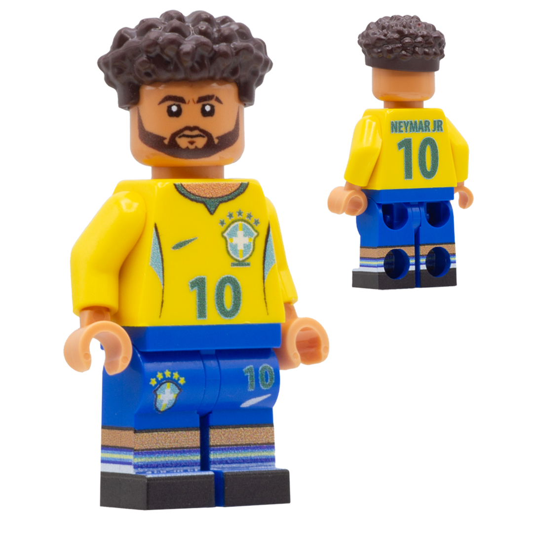 Collectible Minifigure of Neymar Jr; Brazil World Cup 2026 - Custom Design LEGO Minifigure