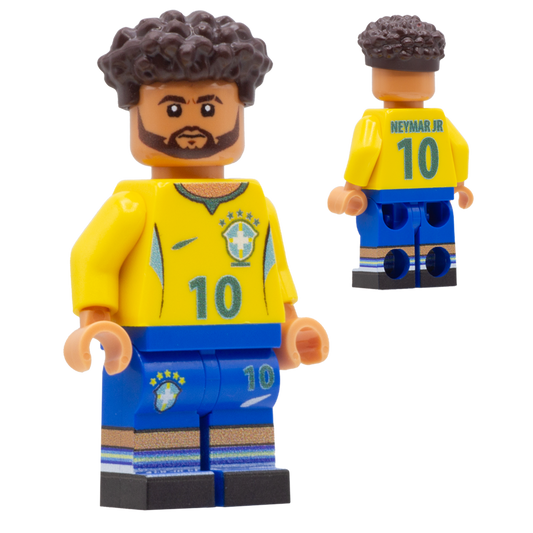 Collectible Minifigure of Neymar Jr; Brazil World Cup 2026 - Custom Design LEGO Minifigure