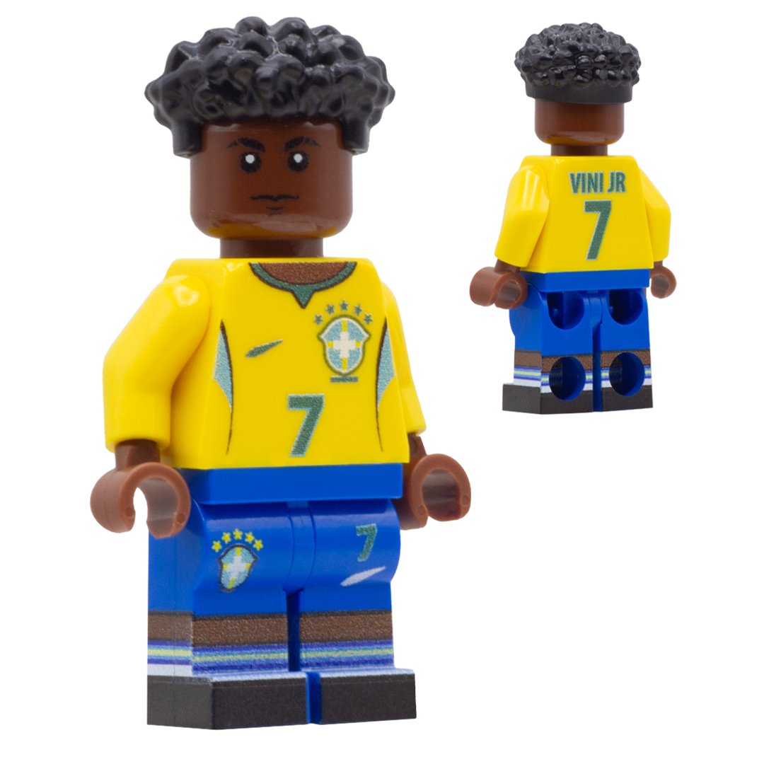 Collectible Minifigure of Vinicius Jr; Brazil World Cup 2026 - Custom Design LEGO Minifigure