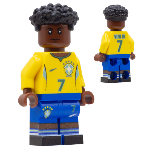 Collectible Minifigure of Vinicius Jr; Brazil World Cup 2026 - Custom Design LEGO Minifigure