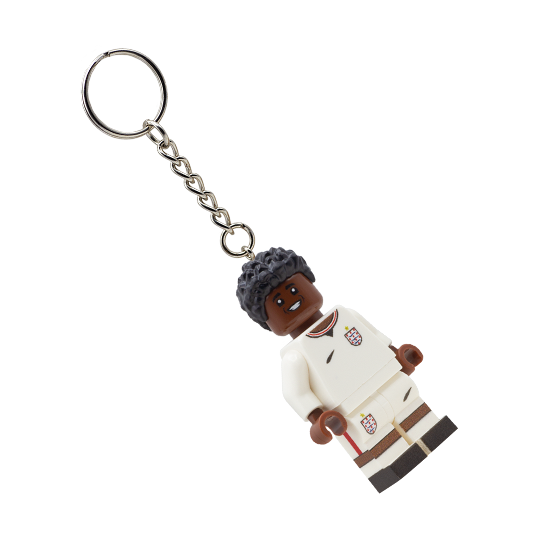 Collectible Keychain Minifigure of Bukayo Saka; England World Cup 2026 - Custom Design LEGO Minifigure