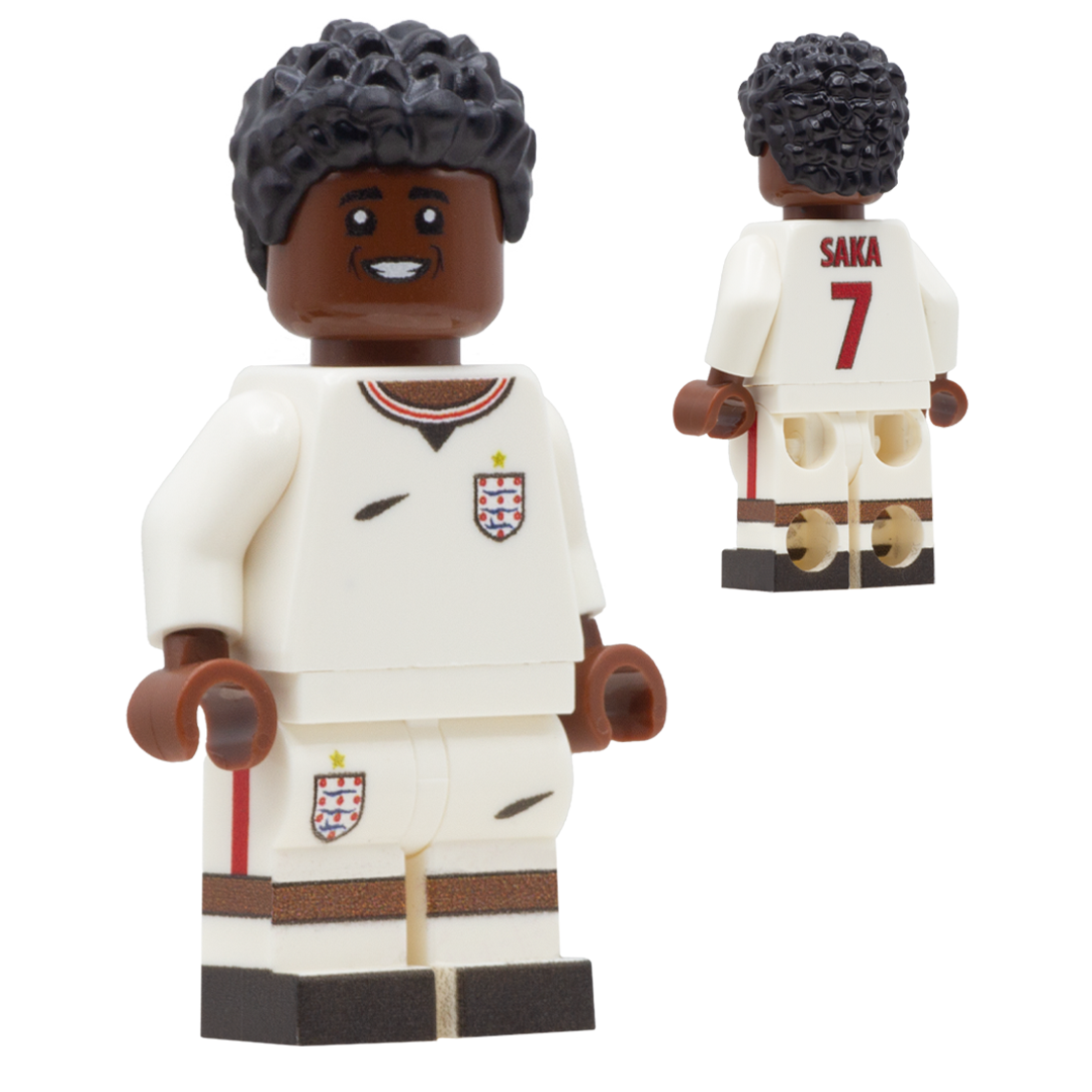 Collectible Minifigure of Bukayo Saka; England World Cup 2026 - Custom Design LEGO Minifigure