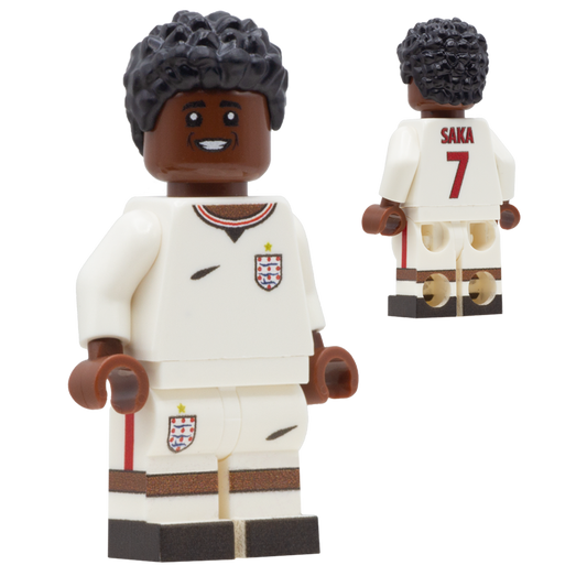 Collectible Minifigure of Bukayo Saka; England World Cup 2026 - Custom Design LEGO Minifigure