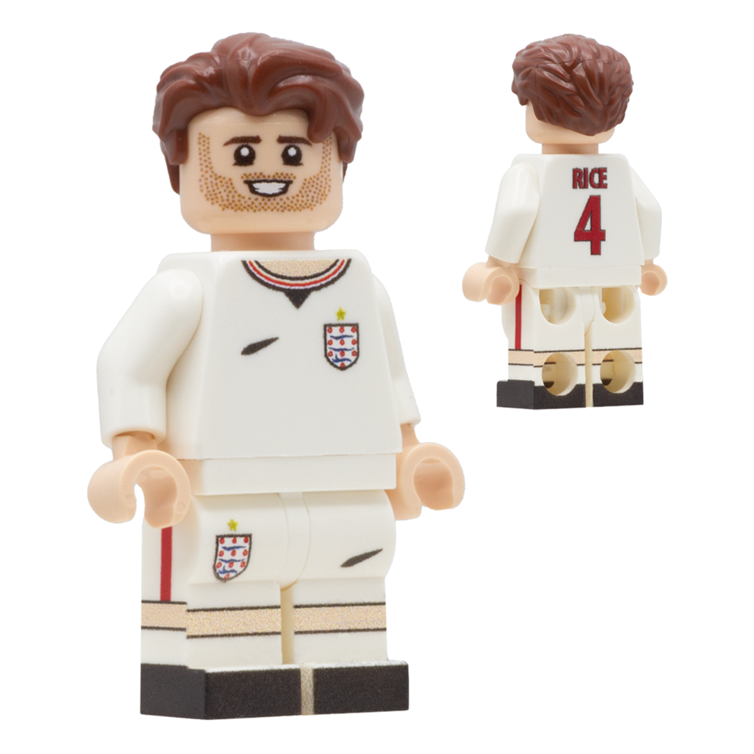 Collectible Minifigure of Declan Rice; England World Cup 2026 - Custom Design LEGO Minifigure