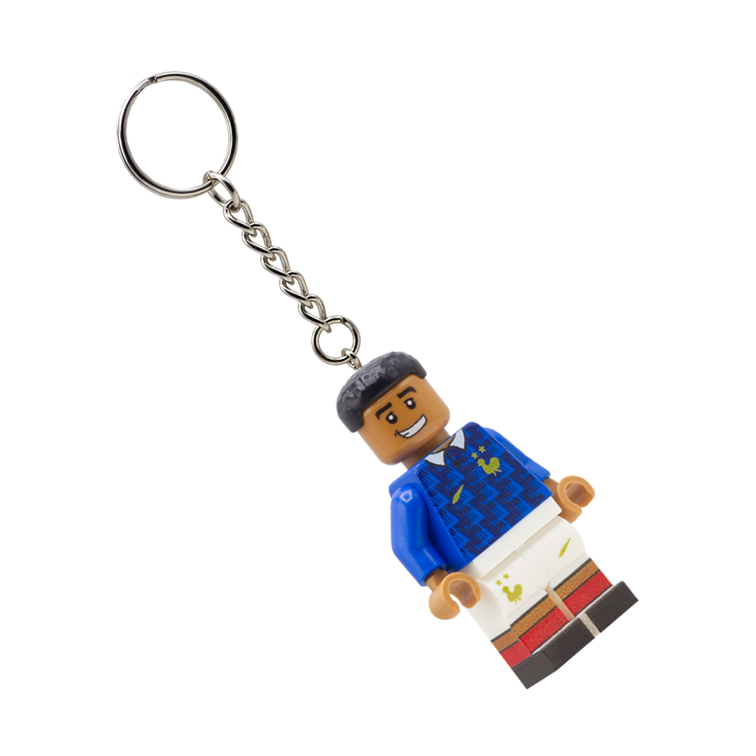Collectible Keychain Minifigure of Kylian Mbappe; France World Cup 2026 - Custom Design LEGO Minifigure