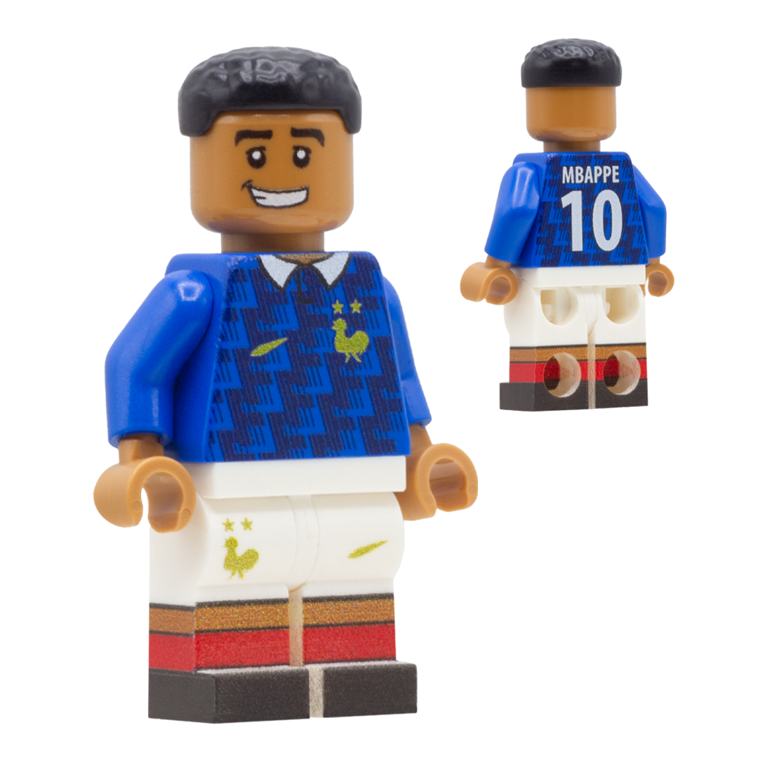 Collectible Minifigure of Kylian Mbappe; France World Cup 2026 - Custom Design LEGO Minifigure