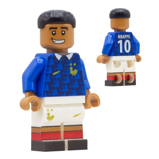 Collectible Minifigure of Kylian Mbappe; France World Cup 2026 - Custom Design LEGO Minifigure