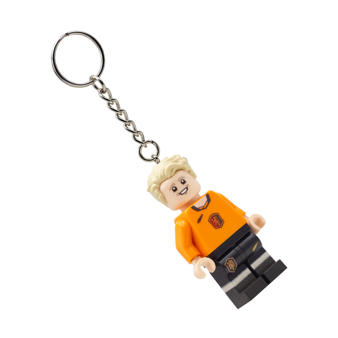 Collectible Keychain Minifigure of Frenkie de Jong; Netherlands World Cup 2026 - Custom Design LEGO Minifigure