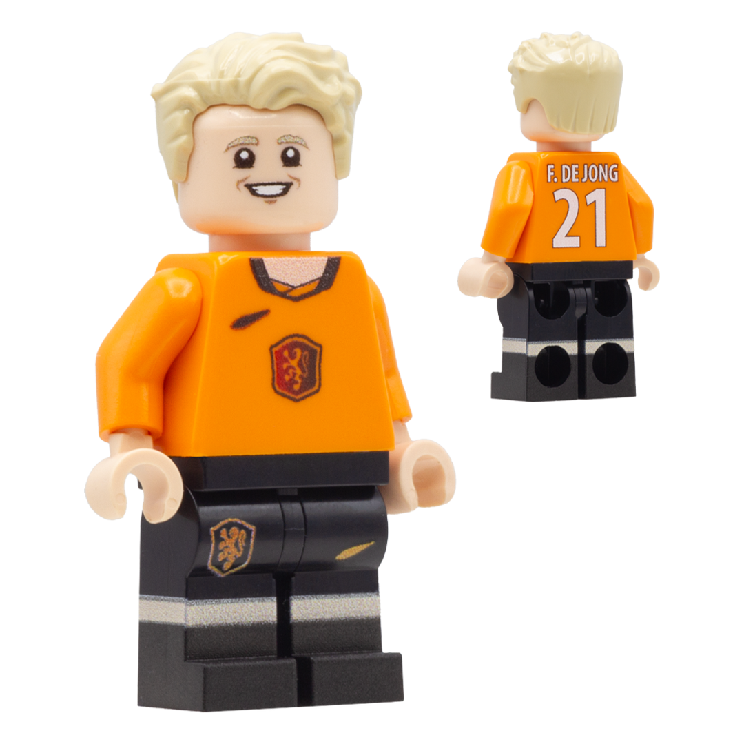Collectible Minifigure of Frenkie de Jong; Netherlands World Cup 2026 - Custom Design LEGO Minifigure